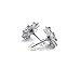 HuntGold 1 Pair Women Ladies Alloy Big Daisy Flower Plated Earring Ear Stud(White)