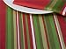 Tululah Designs Lucy Stripe Regent Red & Green Striped Tablecloth 60x60-in.