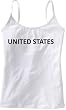 UNITED STATES - USA - Country Series - White Women's / Girls Camisole (Girlie / Babydoll)