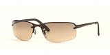 RAY BAN 3239 014 13 BROWN GRADIENT RIMLESS SUNGLASSES. by