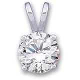 14K White Gold Created Moissanite Pendant (2.00 ctw, G-H, SI1)