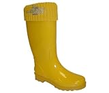 Apple Bottoms Cozy Rain Boots in Yellow/Size8