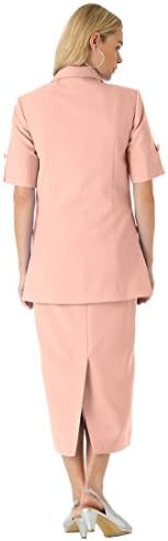 Roamans Women's Plus Size 10-Button Skirt Suit