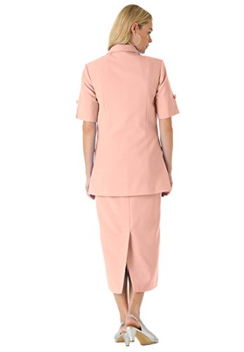 Roamans Women's Plus Size 10-Button Skirt Suit