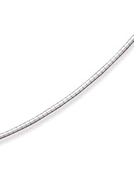 Sterling Silver 18 Inch 2mm Domed Omega Necklace