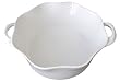 BIA Cordon Bleu Wavy Collection 2-Quart Round Souffle with Handles, White