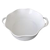 BIA Cordon Bleu Wavy Collection 2-Quart Round Souffle with Handles, White by BIA Cordon Bleu