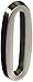 Distinctions by Hillman 843280 4-Inch Die Cast Self-Adhesive House Address, Brushed Nickel, Number 0