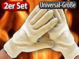 Rosenstein & Söhne Hitze-Schutz-Handschuh für Grill & Ofen 2er-Set