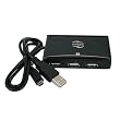 Memory Card Reader & 3 Port USB Hub with SD Card Compartment