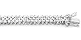 Sterling Silver Cubic Zirconia Hand-set Tennis Bracelets