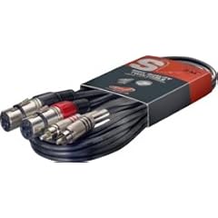 Stagg STC3CMXF 10ft Twin RCA Male to Twin XLR Female