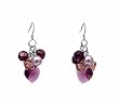 Earrings - E15 - Swarovski Crystal Heart and Pearl ~ Amethyst & Lt. Colorado Topaz
