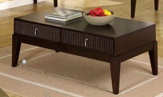 Torino Solid Wood Dark Walnut Finish Coffee Table Torino Solid Wood Dark Walnut Finish Coffee Table
