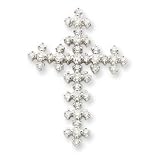 14k White Gold Diamond Celtic Cross Pendant - JewelryWeb
