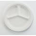 HUHTAMAKI Chinet Classic White Premium Strength Paper Dinnerware Plates Three Compartments