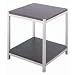 LDK-6120SS/DWAL END TABLE, SS/DARK WALNUT WOOD, 22'' Lx18'' Wx21.5'' H by Lite Source