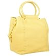 Fontanelli Yellow Soft Leather Drawstring Tote Bag w/Pouch