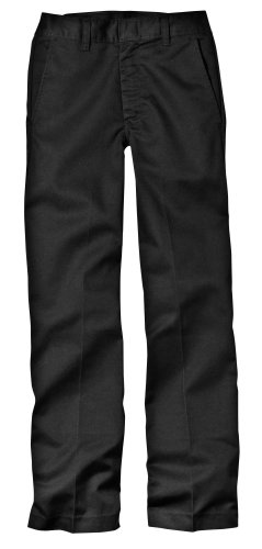 Dickies Little Boys' Classic Flat Front Pant,Black,8 Regular