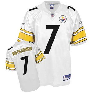 Reebok Pittsburgh Steelers Ben Roethlisberger Youth Replica White Jersey Large