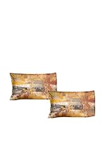FOOL COLORS by MANIFATTURE COTONIERE Set Funda De Almohada 2 Uds. November (Ocre)
