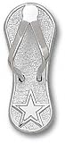 Dallas Cowboys 1'' Sterling Silver Star Flip Flop Pendant