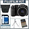 Fujifilm FinePix S2550 Digital Camera Kit - Black - With 8GB SD Memory Card, Camera Case, Table Top Tripod, 4 NiMH Batteries, Charger