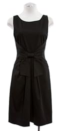 Kate Spade Black Cotton Stretch Jillian' Sleeveless Bow Front Dress