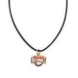 Washington Nationals Official Gold Logo Leather Necklace