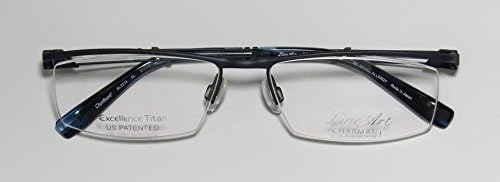 new season & genuine - designer/brand: LINE ART style/model: 2214 size: 55-16-140 DARK color: BLUE/SILVER material: TITANIUM OPTICAL FULLY RXABLE PRESCRIPTION CARE HIGH-END LINE EYEGLASSES/FRAMES/EYE GLASSES/EYEWEAR