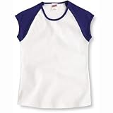 Soffe Girl's Vintage Baby-Rib Knit Cap Sleeve Tee
