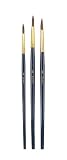 Darice Camel Hair Artist Brush Set, Size 4, 5 and 6