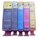 Chipped - 1 Set Compatible Ink Cartridges with chip for Canon Pixma MP600R / MP 600R Printer by GFS - 1x PGI-5BK Black, 1x CLI-8BK Black, 1x CLI-8C Cyan, 1x CLI-8M Magenta, 1x CLI-8Y Yellow