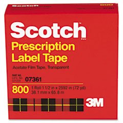 RX LABEL TAPE (SCOT) 72 YD 800 Size: 1.5