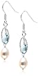 Sterling Silver, Freshwater Cultured Pearl and Cubic Zirconia Earrings