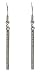 Silver Flute Earrings with Crystal Accents