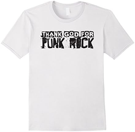 Men's Thank God For Punk Rock - Music Punk Band Lover T Shirt Medium White
