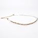 Faux Leather Waist Belt Chain White w/ Diamante