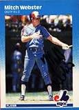 Mitch Webster, Montreal Expos, 1987 Fleer Autographed Card