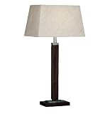 Cosmopolitan Moderntable  Lamp And Shadeb Wood Effect.100 Watt Bulb