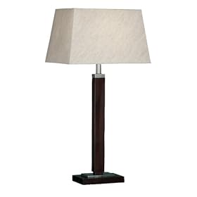 Cosmopolitan Moderntable  Lamp And Shadeb Wood Effect.100 Watt Bulb