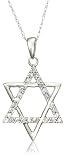 10k Choice of White or Yellow Gold Diamond Star of David Pendant (1/4 cttw, H-I Color, I3 Clarity)