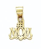 14K #1 Mom W/Sm Heart Pendant - GH15350