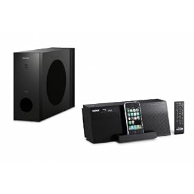 Sony AIRSW10TI Superior-Sounding Wireless Subwoofer with iPod / iPhone Speaker Dock System