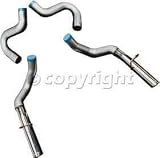 Flowmaster 15820 Pipes - Tailpipes 3.00 in. for 87-93 Mustang LX/Cobra 5.0L / 86 GT 5.0L Stainless OEM Style Tips w/Hangers: 1 pr