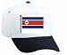 White Cap with Korean, Korea, flag, North