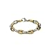 Men's Stainless Steel & Gold Plated Puff Link Bracelet, 8.75