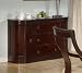 Server Sideboard with Decorative Brass Hardware Deep Cherry Finish