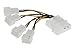 Produkt-Bild: Adapter L&uuml;fter-Stromanschluss 12 Volt 4-Pol-Molex auf 4x 12 Volt 3-Pol-Molex