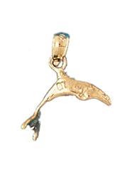 Dazzlers Solid 14 karats gold Dolphin Charm Pendant Available in three colors from jewelsberry (weights: 1.2 grams only)